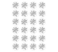 24 x Halloween Spider web Cobweb edible paper cupcake toppers wafer rice fairy paper halloween party cake decorations