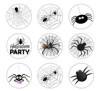 24 x Halloween Spiders Edible Rice Wafer Paper Cupcake Toppers Cake Decorations Spider Party Cobwebs