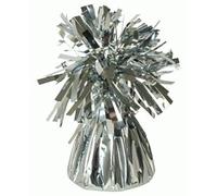 24 X Helium Balloon Weights Silver foil Tassle Cone