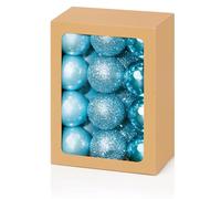 24 x Ice Blue shatterproof Christmas tree Baubles Decorations Mixed finishes by Premier Decorations