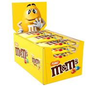 24 x M&M's Peanut Milk Chocolate Bag 45g Bulk Buy Full Box