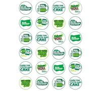 24 x Macmillan Cancer Awareness Mix Edible Wafer or Icing Cupcake Topper Fun Charity Party Cake Decorations Perfect For Brownies Cookies Muffins & More!… (Premium Icing Sheet)