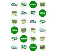 24 x Macmillan Cancer Support Mix Edible Wafer or Icing Cupcake Toppers Charity Cake Decorations Perfect For Brownies Cookies Muffins & More! (Premium Icing Sheet)