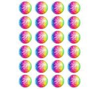 24 x Multicoloured Disco Ball Edible Wafer or Icing Cupcake Topper Fun Birthday Party Cake Decorations Perfect For Brownies Cookies Muffins & More!… (Edible Wafer Card)