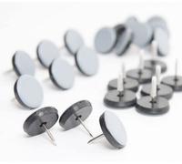 24 X Nail-On Round Rubber Furniture Floor Protector Pads - Protect Solid Wood, Vinyl, Laminate, Tile & Carpet Flooring