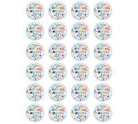 24 x National Nurses Day Design 1 - Edible Wafer or Icing Cupcake Toppers Nurse Day Party Cake Decorations Perfect For Brownies Cookies Muffins & More! (Edible Wafer Card)