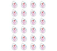 24 x National Nurses Day Design 2 - Edible Wafer or Icing Cupcake Toppers Nurse Day Party Cake Decorations Perfect For Brownies Cookies Muffins & More! (Edible Wafer Card)
