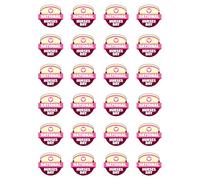 24 x National Nurses Day Design 4 - Edible Wafer or Icing Cupcake Toppers Nurse Day Party Cake Decorations Perfect For Brownies Cookies Muffins & More! (Edible Wafer Card)