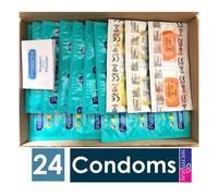 24 x Pasante Tropical Exotic Taste Flavoured Condoms | Mango Coconut Pineapple
