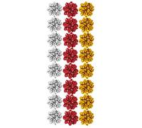 24 x Pink, Gold, Black & Silver Gift Bows 3cm Self Adhesive Christmas Present Wrapping