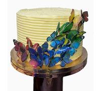 24 x PRE CUT COLOURFUL BUTTERFLIES CAKE CUPCAKE TOPPERS EDIBLE RICE PAPER DECORATION BIRTHDAY VALENTINES MOTHERS DAY WEDDING