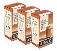24 x Premium Instant Toffee Nut Flavour Latte Individual Coffee Sachets, Sweet & Smooth - 24 x 19.5g