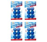 24 x Prism Ocean Toilet Cistern Blocks Foaming Toilet Cleaner with Blue Colouring Long Lasting Freshness for Limescale and Stain Control Toilet Freshener Descaler for Bathroom Home Office Commercial