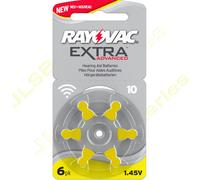 24 x Rayovac AC10 ZA10 YELLOW Hearing Aid Batteries 10 10au PR70 V10 DA230