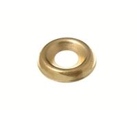 24 x Screw Cup Finishing WASHERS NO. 8 Brass Plated EB
