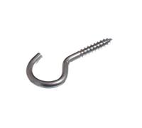 24 x Screw in Hook Fixing Hangers (No.8) 4MM x 55MM BZP Steel
