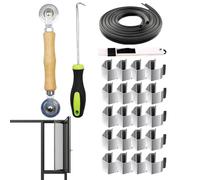 24 x Sliding Net Door Repair Kit with Disassembly Hook - Hardware Kit for Home Garden Outdoor Patio Conservatory Garage Improvement