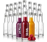 24 x Small Bottles 50 ml Brandy Bottles BOR 1st Class Glass Liqueur Bottles Mini vials Miniature no. 40ML slkfactory