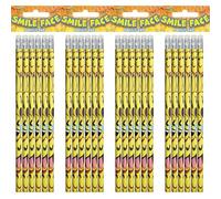 24 x Smiley Face Reward Pencils for Children, Ideal as Teacher Class Gifts