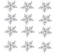 24 x Snowflake Sticker Embellishments Sparkly Resin Rhinestone Self Adhesive Stickers for Crafts Christmas Cards (24)