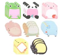24 x Sticky Notes, 8 x 5.4 cm Sticky Notes, 8 Animals to Choose From Sticky Notes, 20 Sheets Per Book Kawaii Sticky Notes for Kids