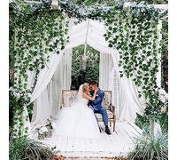 24 x Strands Total Length 168 Ft / 48 metre Artificial Ivy Garland 24 Packs Fake Ivy Hanging Vines for Indoor Outdoors Wedding Party Garden Decoration Landscaping