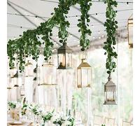 24 x Strands Total Length 168 Ft / 48 metre Artificial Ivy Garland 24 Packs Fake Ivy Hanging Vines for Indoor Outdoors Wedding Party Garden Decoration Landscaping Fence Greenery Crabapple Leaves