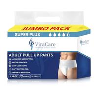 24 x Super Plus Incontinence Pants Women & Men | Adults Nappies | Advanced Absorption and Soft-Stretch Waistband | Adults Pull Up Pants | Waist Size Large 80-156 cm | (2 Packs of 12)