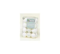 24 x White shatterproof Christmas tree Baubles Decorations Mixed finishes by Premier Decorations