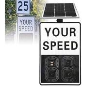 24"x35"/20"x27"Solar Powered Speed Radar Sign LED Feedback Display With Overspeed Warning All Mounting Accessories Included For School Zones(20 * 27in)