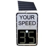 24"X35" Led Speed Limit Radar Detective Display, Aluminum Radar Feedback Sign Can Monitor The Speed Of 4 Lanes At The Same Time.Real-Time Speed Display