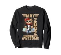 24 Year Old May 2002 Teddy Bear 24th Birthday Women Sweatshirt