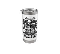 24 Years Down Forever to Go Gothic Couple 24th Anniversary Stainless Steel Insulated Tumbler