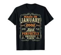 24 Years Old Made in January 2002 Vintage 24th Birthday Men T-Shirt