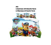 (240*220cm(3PCS)) Team Paw Patrol 3d Bedding Single Double Down Child Quilt Pillowcase Set Cover