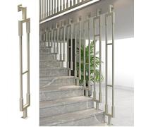 240-40 cm Height Modern Metal Stair Balusters for Prevent Falling, L-shape Baluster Column Secured Apartment Corridor Staircase Renovation(White (1 pcs),H-130cm/51.2in)
