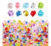 240 Children's Rocks, Colourful Acrylic Diamonds, Decorative Glass Stones, Simulated Small Ice Cubes, Suitable for Children's Parties, Dining Table Decorations, Craft Decorations, Vase Decorations