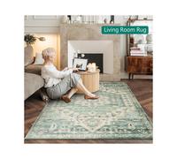 (240 cm x 320 cm (8 ft x 10 ft 6 in)- Extra Large Rugs For Living Room Bedroom, Olive Green Traditional- Cashmere Rug) Extra Large Rugs Living Room Traditional Rug Mat