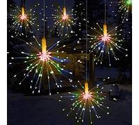 240 LED - Multicolour Christmas Battery Operated Hanging String Starry Fairy Lights Firework Starburst Light Decoration with Remote Control | Indoor Outdoor