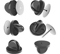 240 Pairs Rubber Blank Pin Backs Butterfly Clutch Backings Holder Tie Tacks Keepers Replacement with 9mm Length 10mm Width Lapel Enamel Pins for Craft Making