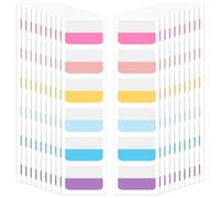 240 Pcs 1.8 inch Annotation Tab Colored Index Tabs Stick on Writable Repositionable Sticky Page Markers Kit Sticky Tabs Dividers for Notebooks for Pages, Reading Notes, Classify Files(6 Colors)