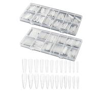 240 Pcs* 2set Nail Tips For Gel Extensions, Press On Nails, False Nails, Gel X Square Nail Tips For Gels Polish, Soak Off Easy Extensions, Acrylic False Press