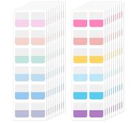 240 Pcs Annotation Tab Colored Sticky Tabs Dividers for Notebooks, Index Tabs Stick on Writable Repositionable Sticky Page Markers Kit for Pages, Reading Notes, Classify Files(12 Colors, 1 inch)