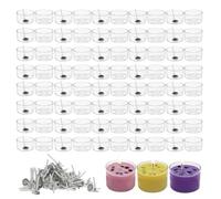 240 Pcs Candle-Making Kit, 80 Pcs Tea Light Candle Holders with 160pcs Candle Wicks, Candle Making Kits for Adults for DIY Decoration Birthday Gifts