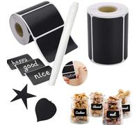 240 Pcs Chalkboard Labels for Storage Bins,Waterproof Reusable Self AdhesiveRemovable Blackboard Labels Stickers With1Erasable Marker Rectangle for Small Jars,Decorate Your Pantry Storage Office (2)