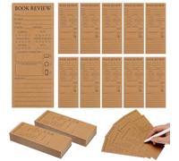 240 Pcs Colorful Book Review Bookmarks Christmas for Book Lovers Reader Gifts Reading Log Page Markers Tracker for Students Teachers Women to Review Tracker Bookclub Gifts(Kraft)