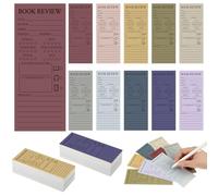 240 Pcs Colorful Book Review Bookmarks Christmas for Book Lovers Reader Gifts Reading Log Page Markers Tracker for Students Teachers Women to Review Tracker Bookclub Gifts(Morandi)