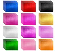 240 PCS Colorful Shiny Gold Leaf Sheets, 9.4×8cm Foil Paper for Crafts, Arts Decoration, DIY Crafts, Furniture, Nails, Paintings, 12 Colors