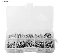 240 Pcs Cross Bolt Nut Gasket Set M2 M2.5 M3 M4 M5 Stainless Steel Fastening Tool Set