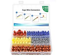 240 Pcs Electrical Wire Connectors Screw Terminals - Twist Nuts Caps Wire Connection, Spring Insert Assortment kit